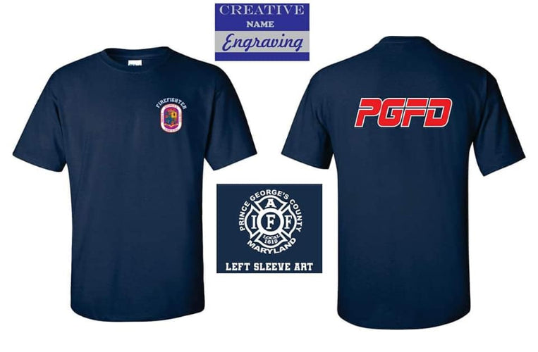 Moisture Wicking Navy PGFD Uniform T-shirt