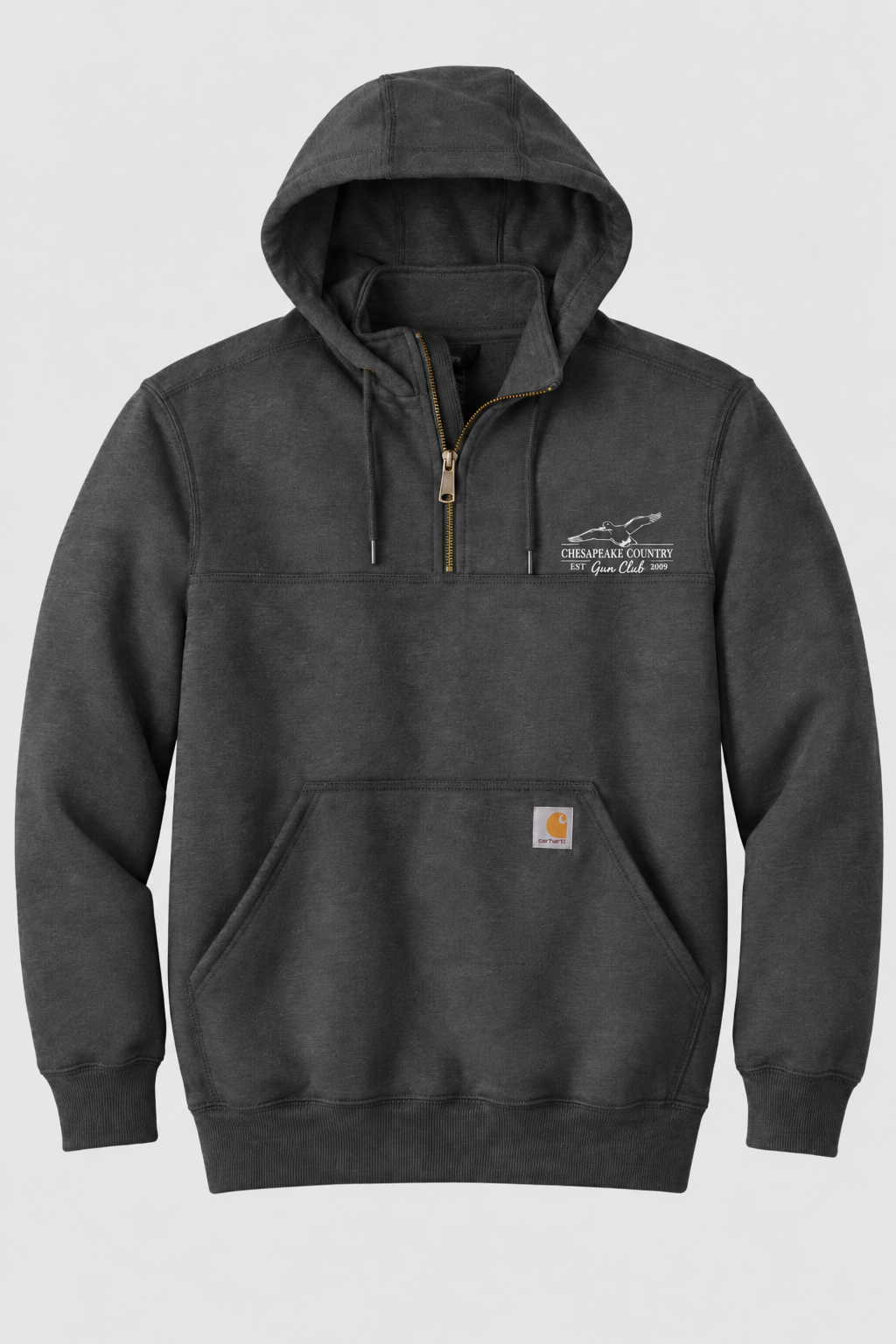 Chesapeake Country Gun Club Carhartt® Rain Defender® Paxton Heavyweight Hooded Zip Mock Sweatshirt