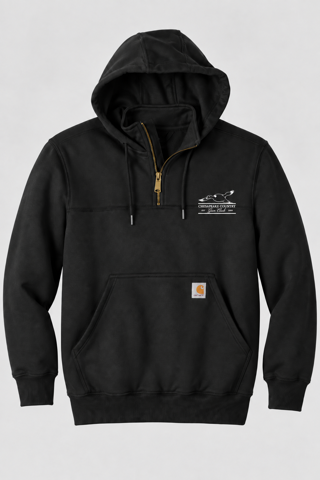 Chesapeake Country Gun Club Carhartt® Rain Defender® Paxton Heavyweight Hooded Zip Mock Sweatshirt
