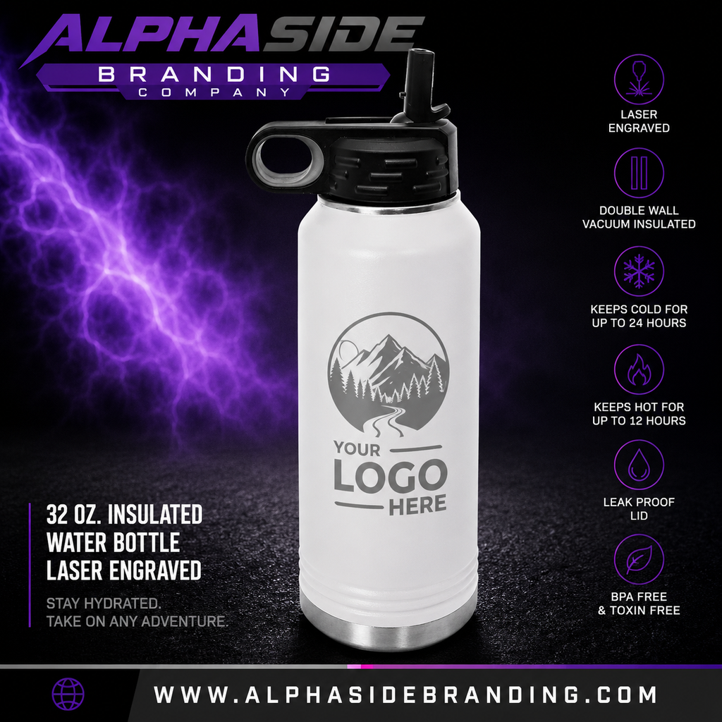 32oz Insulated water bottle Laser Engraved