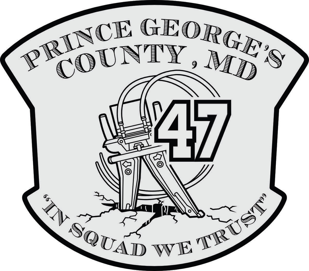 PGFD Squad 847 4" Sticker