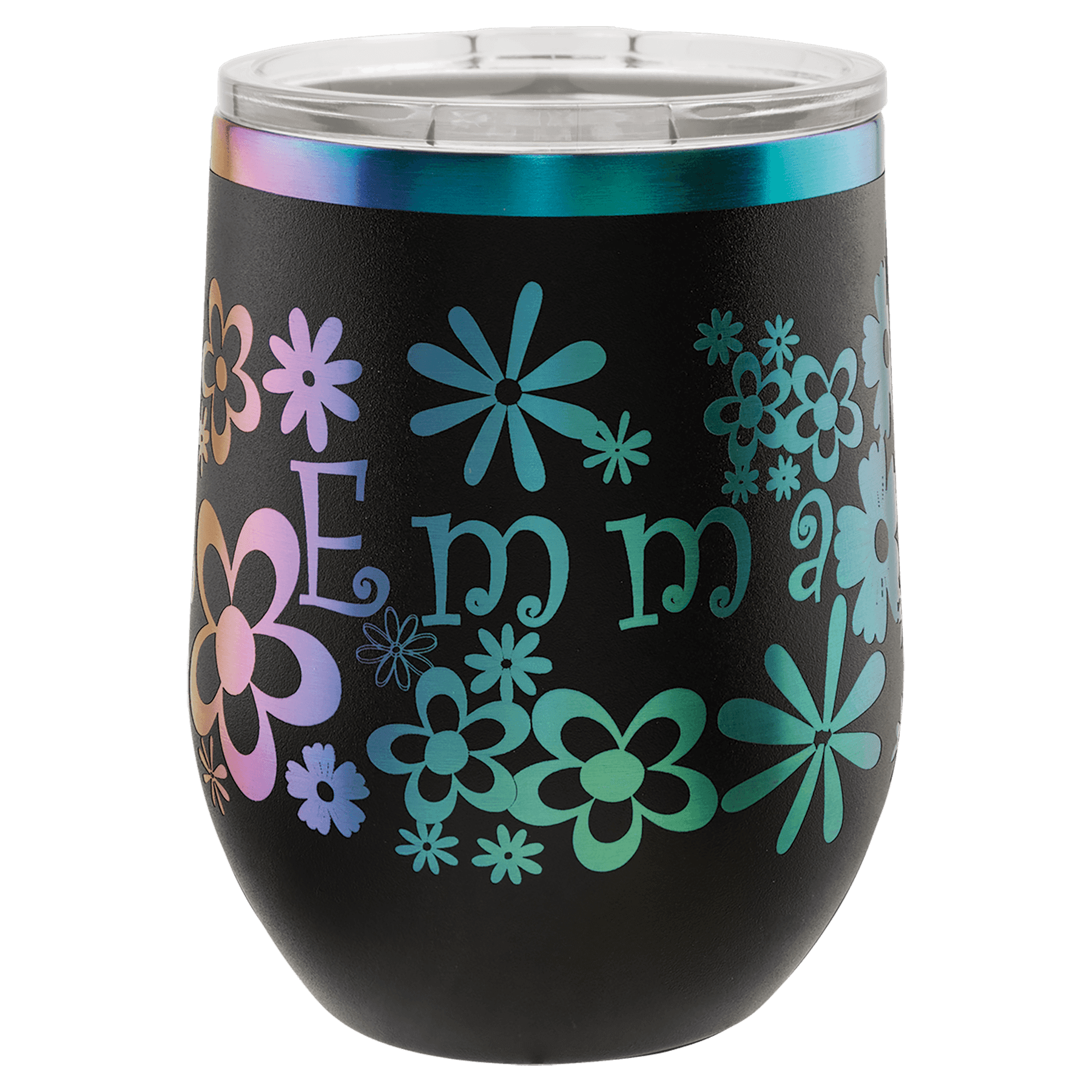 ION-PLATED "PRISM" 12oz Stemless Wine Tumbler w/ lid