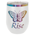 ION-PLATED "PRISM" 12oz Stemless Wine Tumbler w/ lid