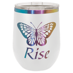 ION-PLATED "PRISM" 12oz Stemless Wine Tumbler w/ lid
