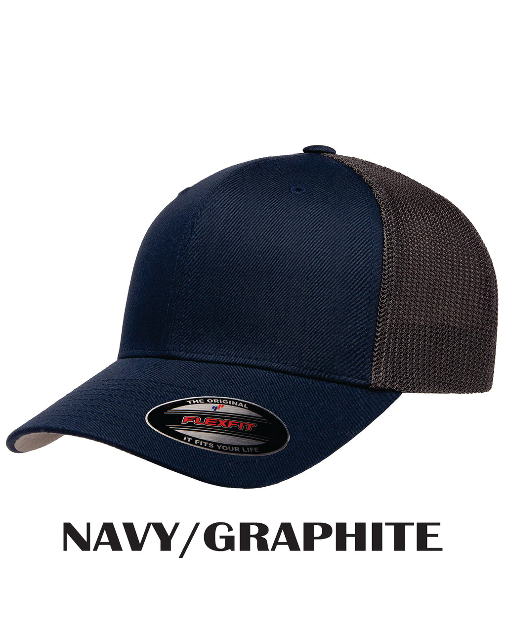 Trucker FLEX FIT hat W/ Brushed Silver PGFD Patch