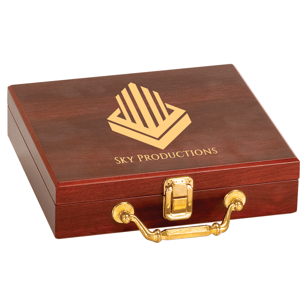 Rosewood Finish 100 Chip Poker Set