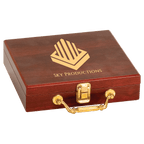Rosewood Finish 100 Chip Poker Set