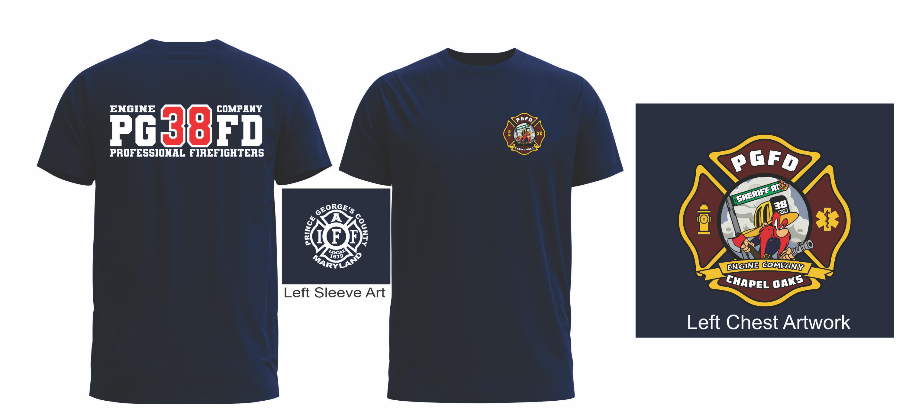 100% Cotton Navy 838 "Da Oaks" T-shirt