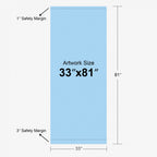 Standard Retractable 33"X81" Banner