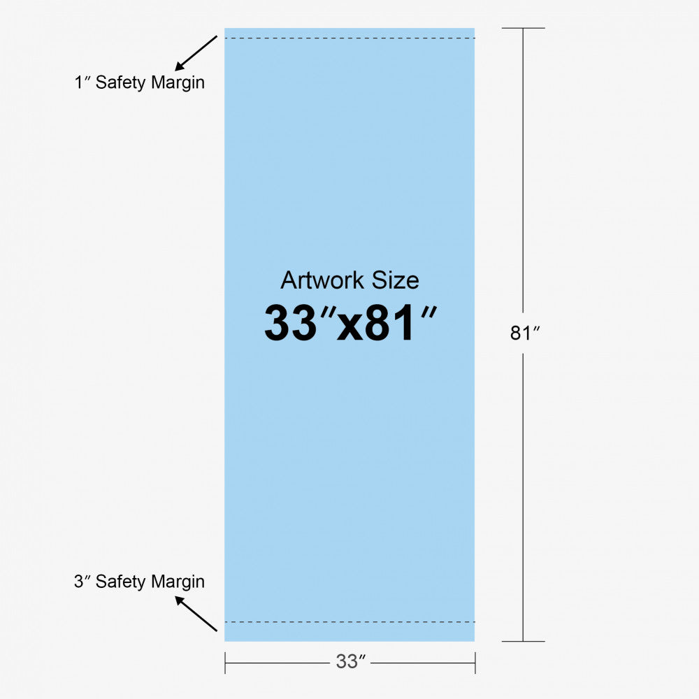 Standard Retractable 33"X81" Banner