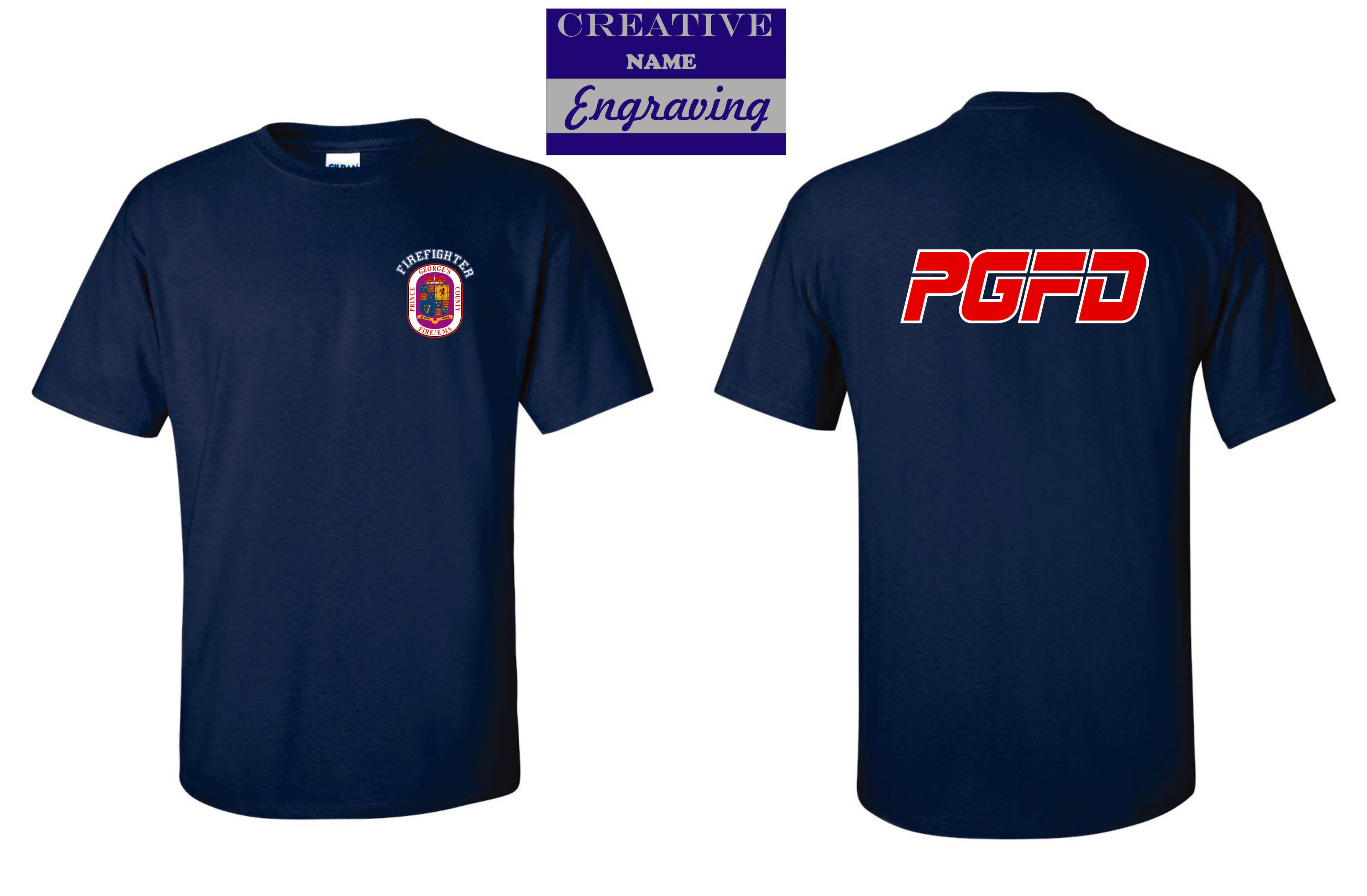 Moisture Wicking Navy PGFD Uniform T-shirt