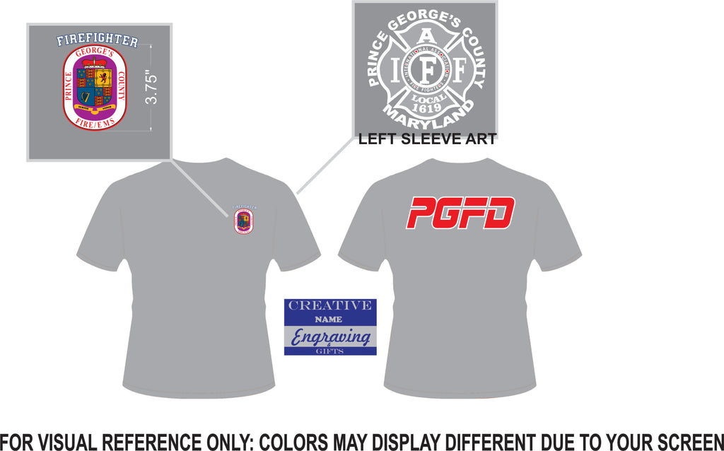 100% Cotton Gray PGFD T-shirt